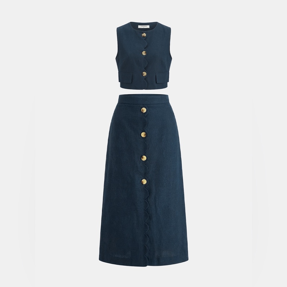 Commense skirt top set